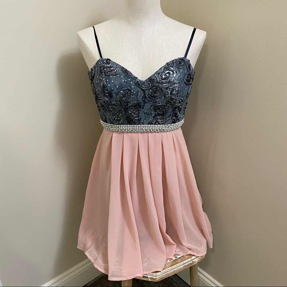 Blush and Grey Dress